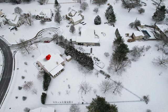 view of snowy aerial view