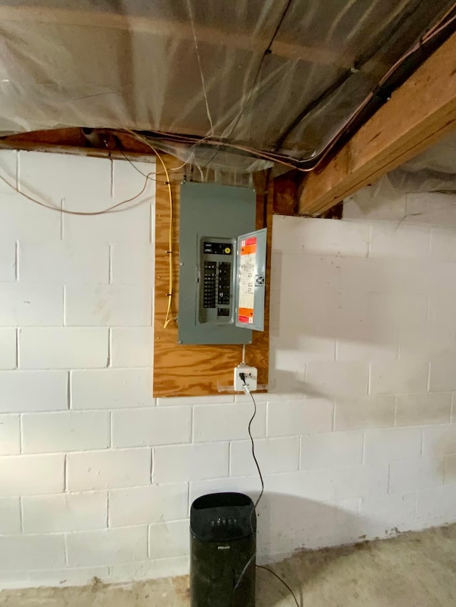 utility room with electric panel