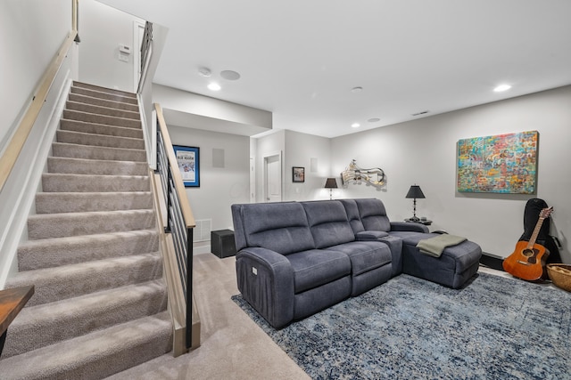 view of carpeted living room