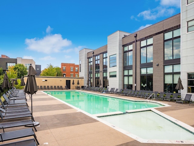 view of pool with a patio