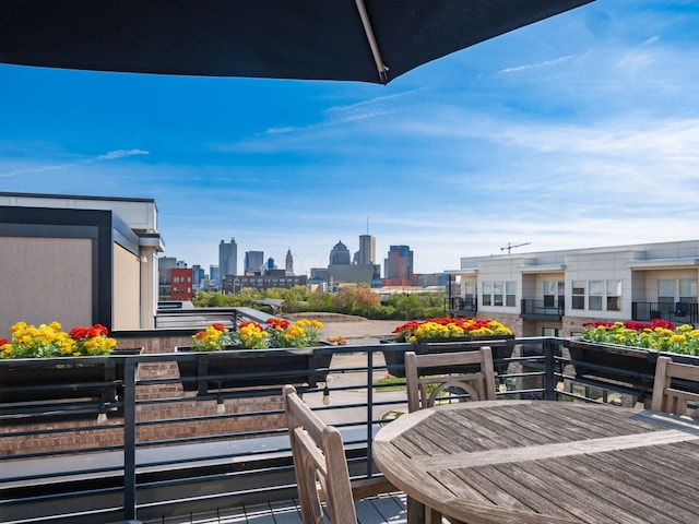 758 N 6th St, Columbus, OH 43215 - balcony featuring a view of skyline