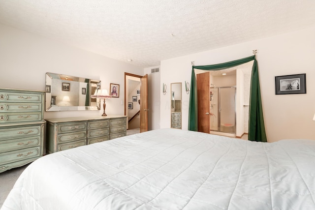 bedroom with a textured ceiling