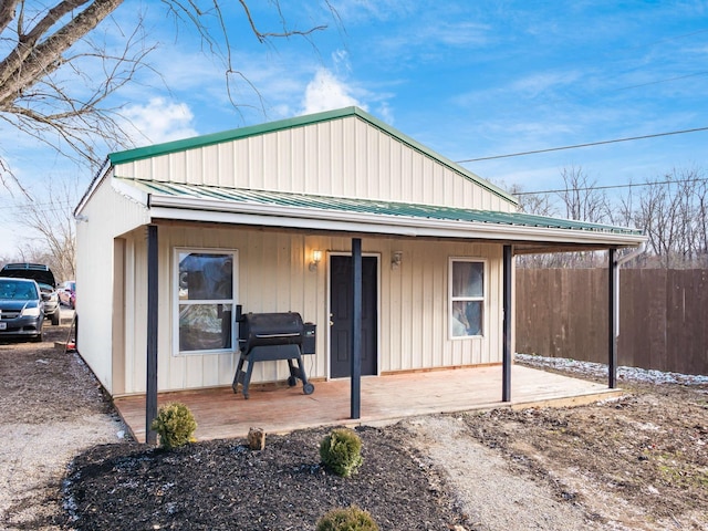 view of rear view of property