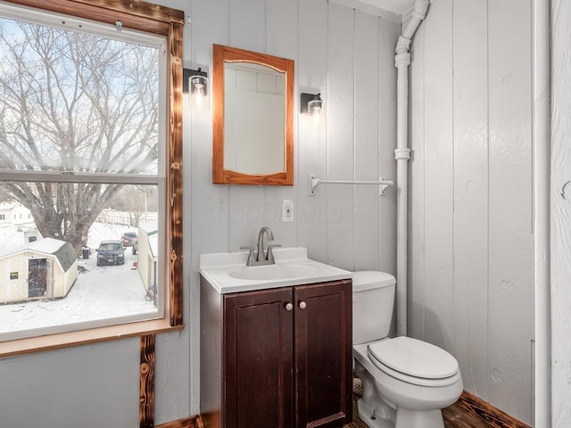 bathroom featuring toilet and vanity