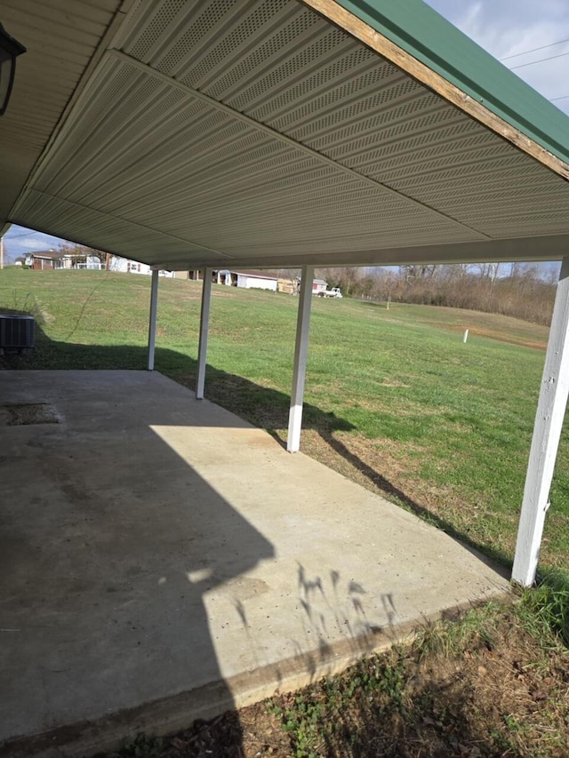 view of patio / terrace with central AC unit