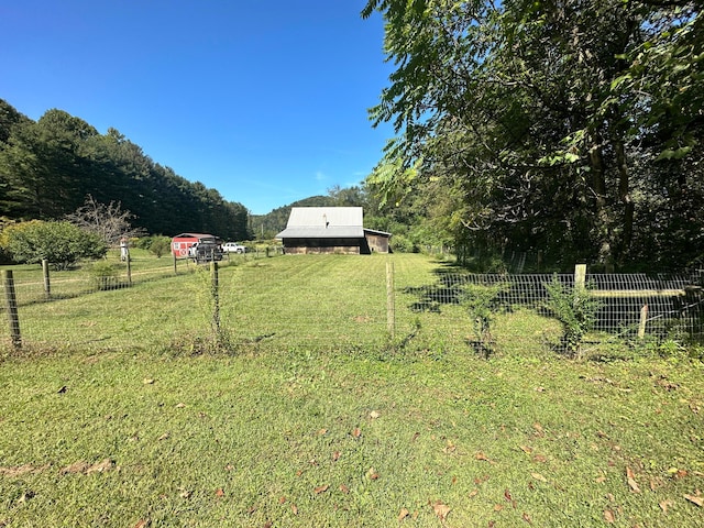 view of yard featuring a rural view