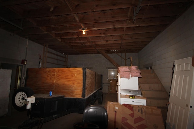 view of basement