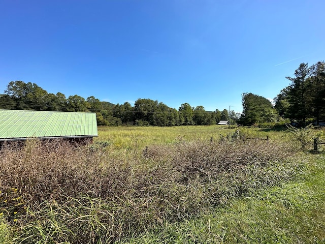 view of yard with a rural view