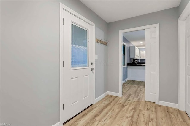 interior space featuring light hardwood / wood-style floors