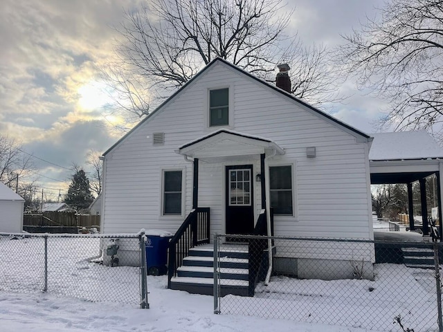 view of bungalow