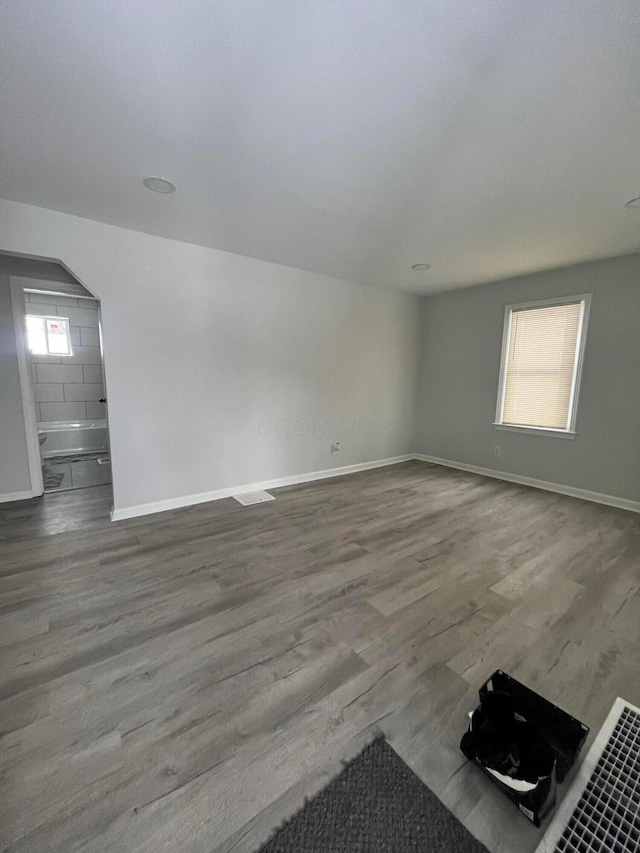 empty room featuring hardwood / wood-style floors