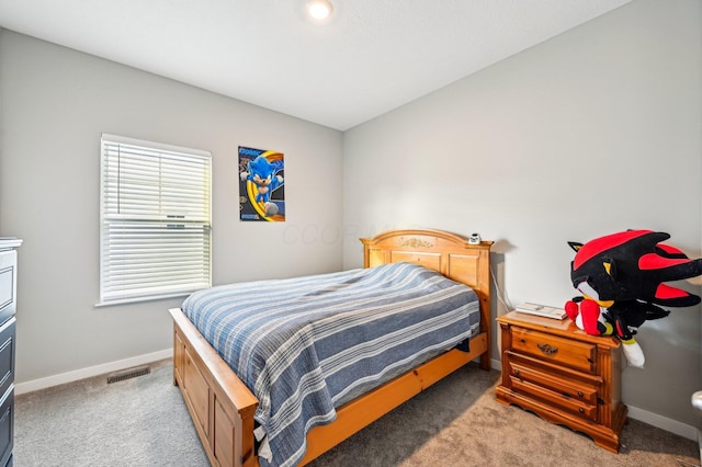 view of carpeted bedroom