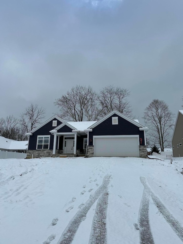 view of front of house featuring a garage