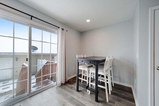 dining room featuring hardwood / wood-style floors