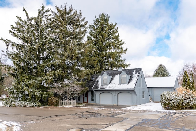 view of front of home featuring a garage