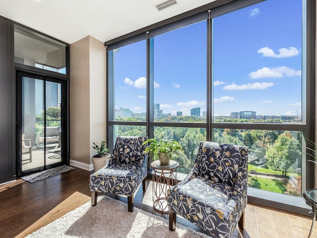 view of sunroom