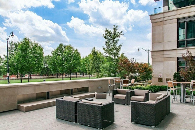 view of patio / terrace featuring outdoor lounge area