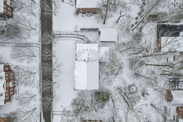 view of snowy aerial view