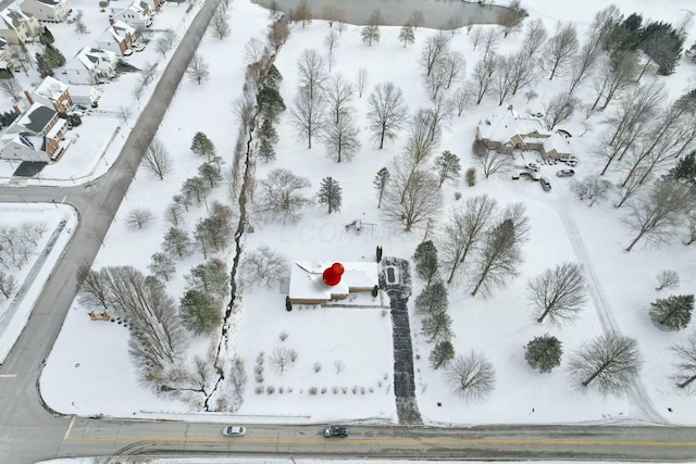 view of snowy aerial view