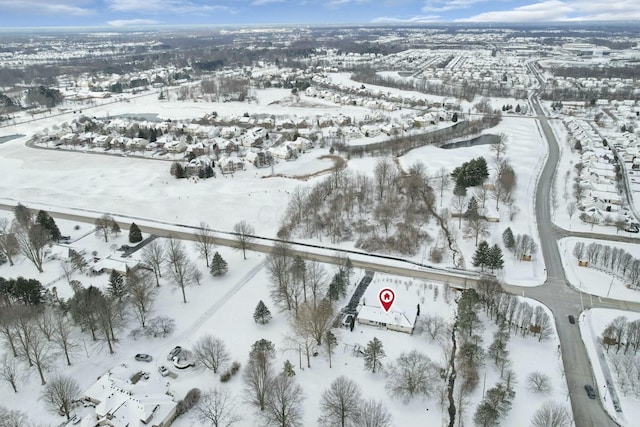 view of snowy aerial view