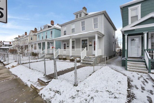 view of front of home with a porch