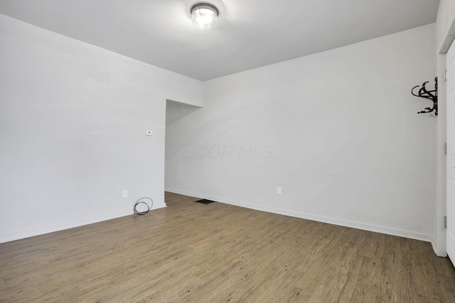 empty room featuring light hardwood / wood-style flooring