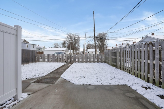 view of snowy yard