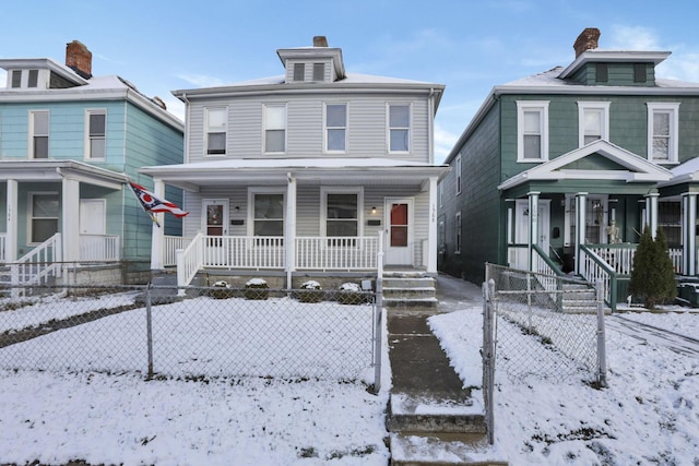 view of front facade featuring a porch