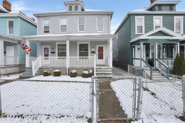 front facade with covered porch