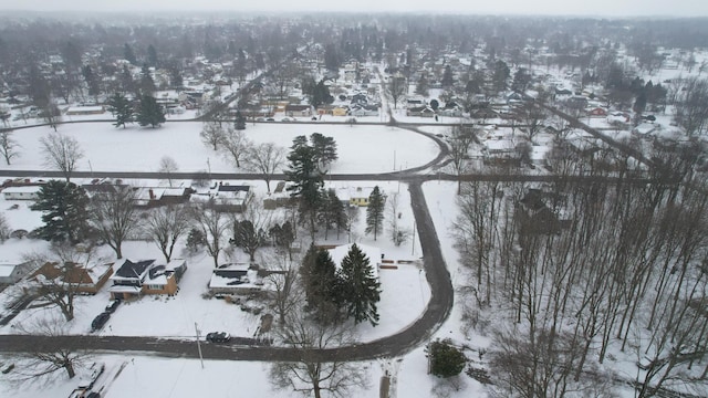 view of snowy aerial view