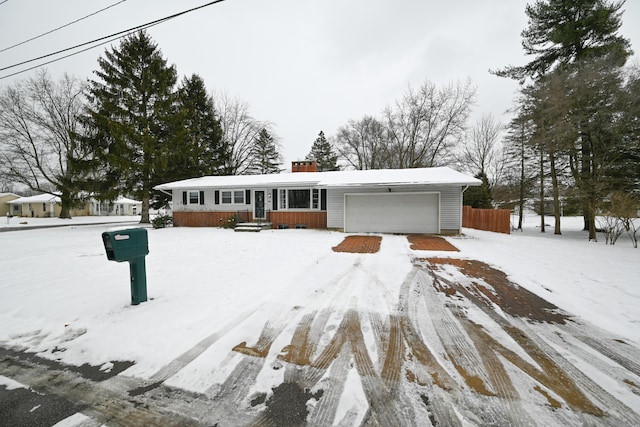 ranch-style house with a garage