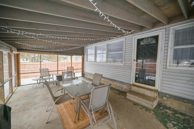 view of sunroom