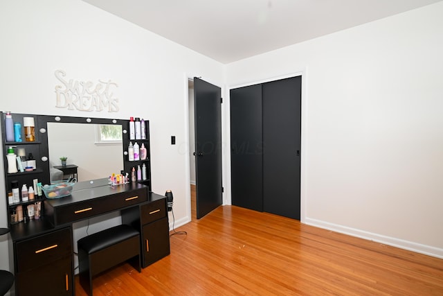 office featuring light wood-type flooring