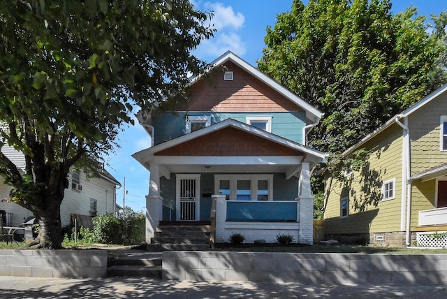 view of front of home featuring a porch