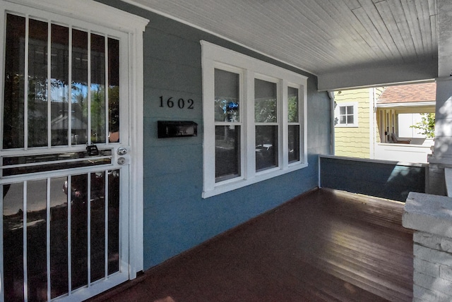 exterior space with covered porch