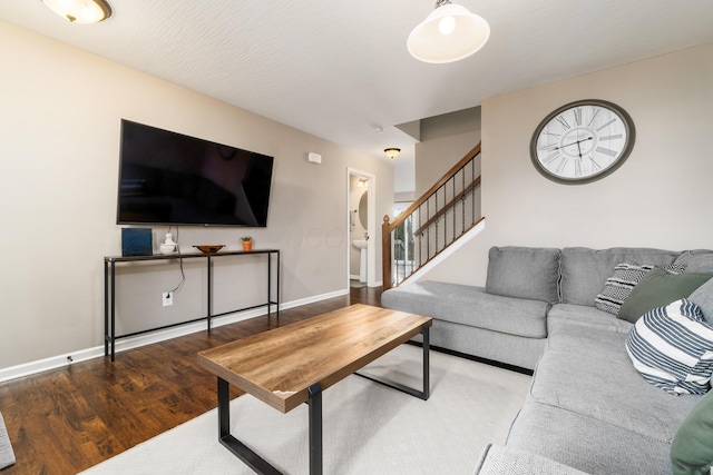 living room featuring hardwood / wood-style floors