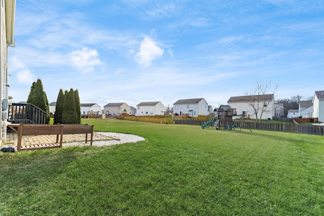 view of yard featuring a playground