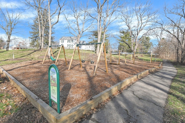 view of jungle gym