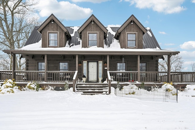 view of front of house featuring covered porch