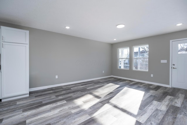 entrance foyer with dark wood-type flooring