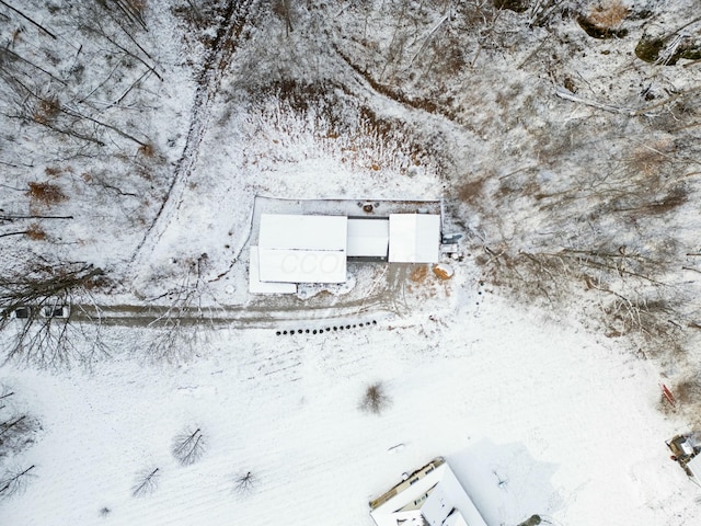 view of snowy aerial view