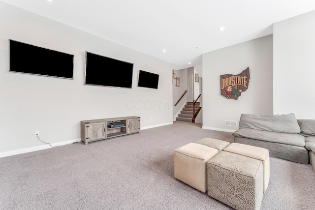 view of carpeted living room