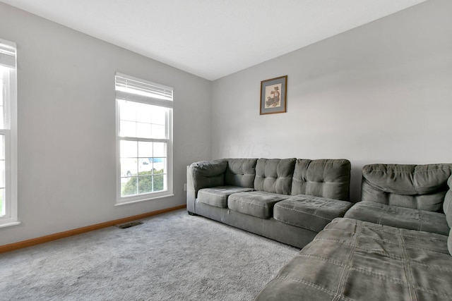 view of carpeted living room