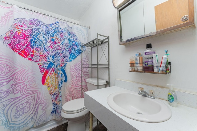 bathroom featuring sink and toilet