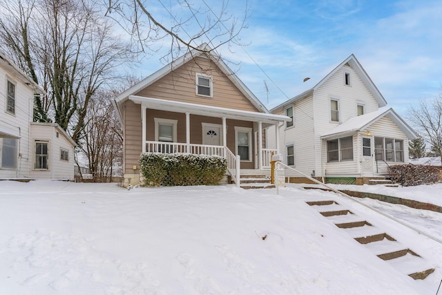 bungalow featuring a porch