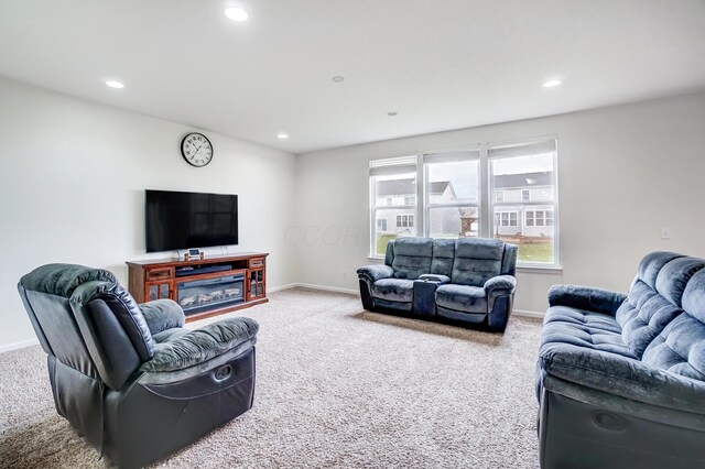 view of carpeted living room