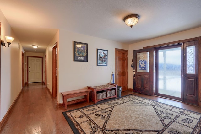 entryway featuring hardwood / wood-style flooring