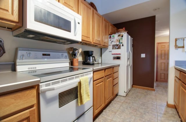 kitchen with white appliances