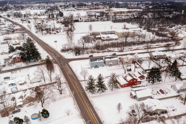 view of snowy aerial view