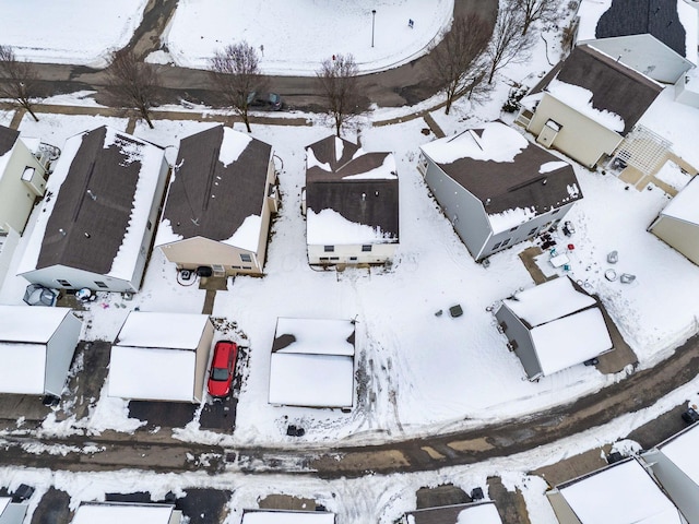 view of snowy aerial view